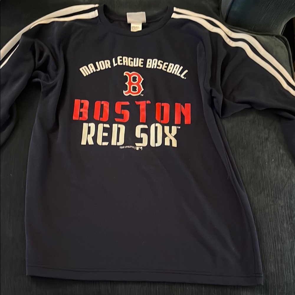 MLB Blue Long Sleeve Boston Red Sox Tee